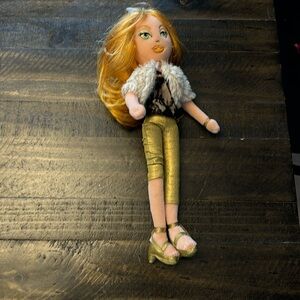 Ty girls Classy Carla doll plush 14 inches tall  has her gold pants and shoes